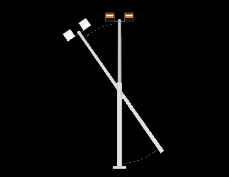 Mid hinged deals light pole